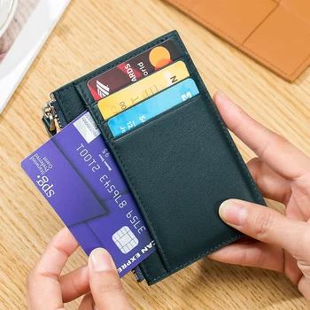 Новая карточка тонкая нежная женская карточка в упаковке с застежкой-молнией, многофункциональная портативная карточка-кошелек с нулевым кошельком