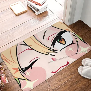 Кухонный нескользящий ковер Genshin Impact Hifumi, фланелевый коврик для лица, приветственный коврик, коврик для домашнего декора.