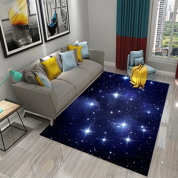 Звездный ковер Space Galaxy, коврик для гостиной, коврик для кофейного стула, коврик для входа в спальню, ванную, Нескользящий коврик, ковры для домашнего декора