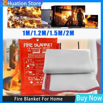 Противопожарное одеяло для домашнего противопожарного укрытия, Большое противопожарное одеяло из стекловолокна, портативное противопожарное одеяло для выживания в чрезвычайных ситуациях