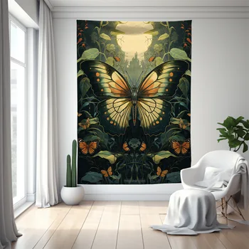 Гобелен Европейской и Американской Серии Butterfly Фоновая Ткань Ins Nordic Home Color Decoration Гостиная Спальня Гобелены