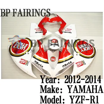 Комплекты для всего тела для YAMAHA YZF R1 Abs обтекатель 2012 2013 2014 YZF R1 Обтекатели 2012-2014 комплект Красный Белый