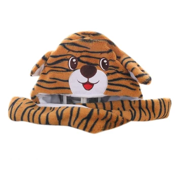 F3MD Милая теплая пушистая шапка в форме Тигра, Костюмная Шапка для холодной зимы с Подвижными Ушами, прищемляющими Лапы