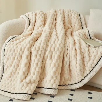Тосканское Зимнее Теплое Одеяло Из Искусственного Меха Класса Люкс, Высококачественные Одеяла для Кроватей, Высококачественное Удобное Одеяло для Дивана