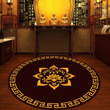 Ковер для зала Будды, полный домашнего Ковра с рисунком Лотоса, Коврик для медитации Будды, Коврик для храма Дзен, Лотос Будды, Домашний Молитвенный Ковер